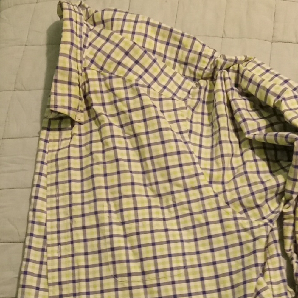 Daniel Cremieux Blue and Green Checkered Shirt